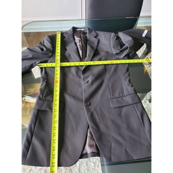 Alfani Men Black Long Sleeve Single Breasted Two Buttons Fitted Blazer Size 38L - Picture 11 of 12